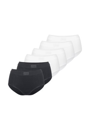 6ER PACK DOUBLE COMFORT MAXI - Briefs - weiß/schwarz