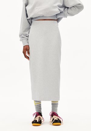 PATIN - Jupe trapèze - silver melange