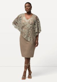 Ulla Popken SHEER LACE  - Cocktailklänning - taupe