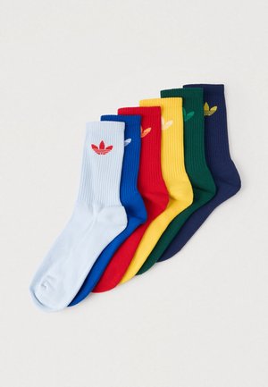 CREW UNISEX 6 PACK - Socken - crystal sky/dark blue/better scarlet/collegiate green