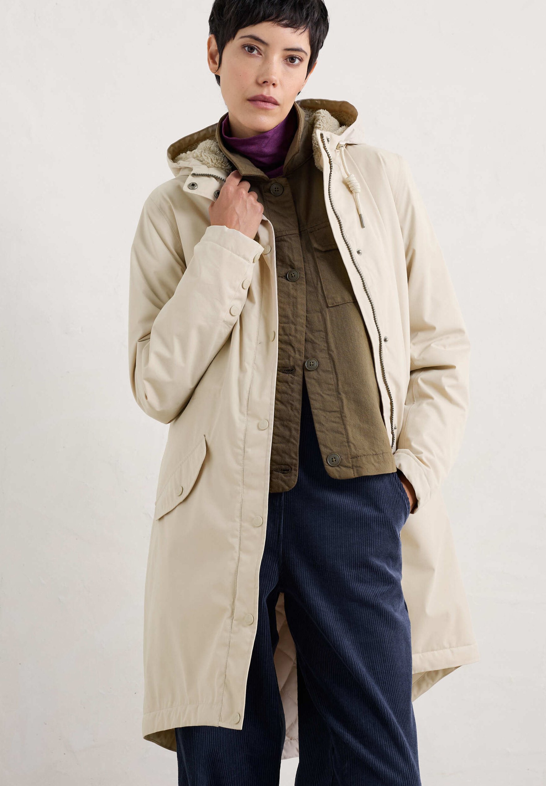 Seasalt Cornwall PLANT HUNTER - Regenjacke / wasserabweisende Jacke -  natural aran/beige - Zalando
