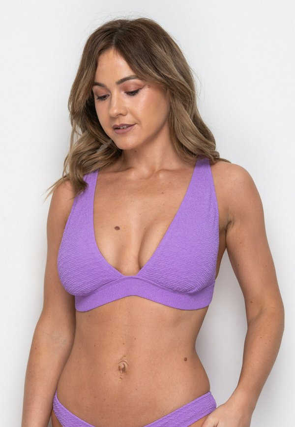 IN SCRUNCH TEXTURE - Bikini-Top - purple