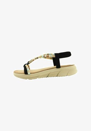 Merisell STAY - Sandalias de cuña - black