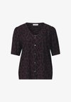 KURZARM BLUSE MIT V-NECK UND LEO-PRINT - Blouse - very berry