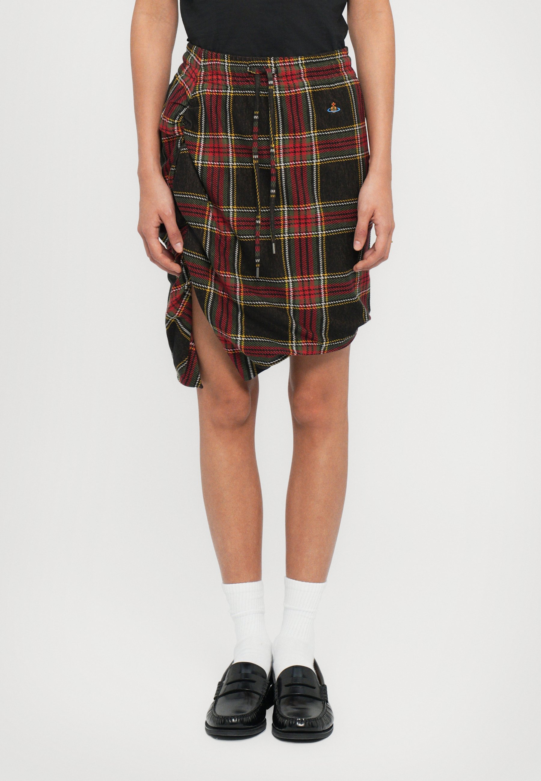 スカート VIVIENNE WESTWOOD MINIGONNA SIDE PANTHER IN FLANELLA TARTAN Vivienne Westwood MINI SIDE PANTHER SKIRT - Minigonna - red