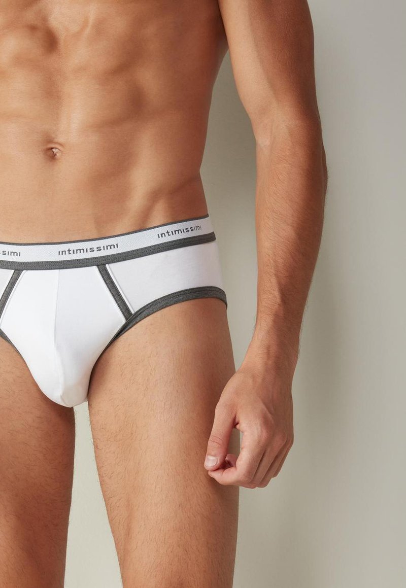 IUMAN Intimissimi Uomo AUS STRETCH MIT LOGO - Trusser - grau - 384i - white/graphite blend