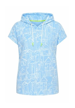 LAURASØN, HOODIE-SHIRT, KAPUZE, HALBARM  - T-shirts print - pale blue