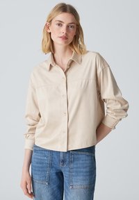 OPUS FONTEGA - Button-down blouse - macadamia