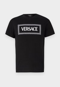 COMPACT LABEL LOGO  - Print T-shirt - black