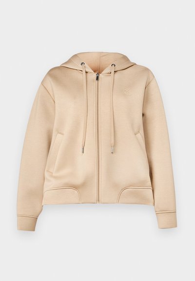 WEEKEND MaxMara PARSEC - Majica s kapuljačom i patentnim zatvaračem - beige