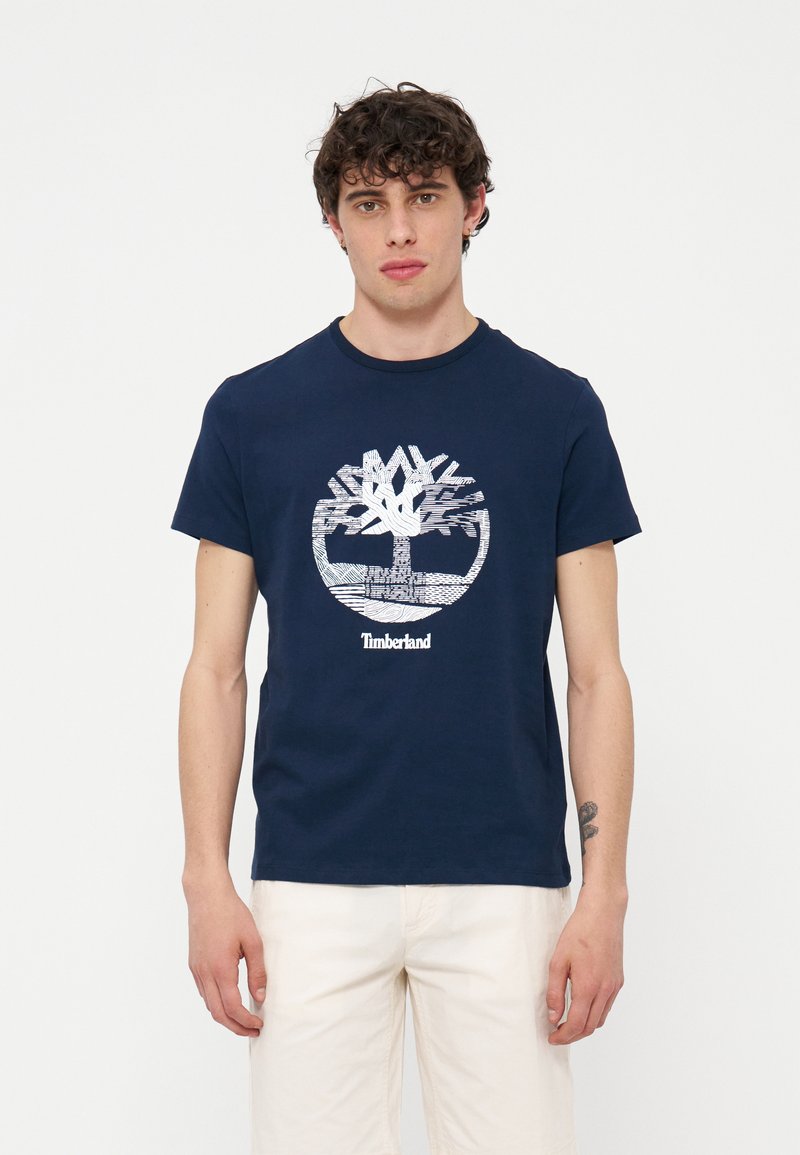 Timberland T-shirt print blauw