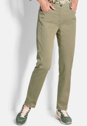 LOUISA SCHMALE MIT -EFFEKT - Stoffhose - khaki
