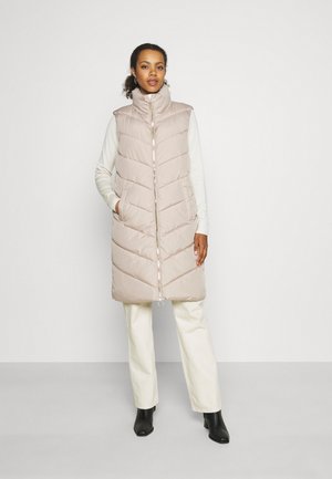 JDYFINNO LONG PADDED WAISTCOAT - Väst - simply taupe