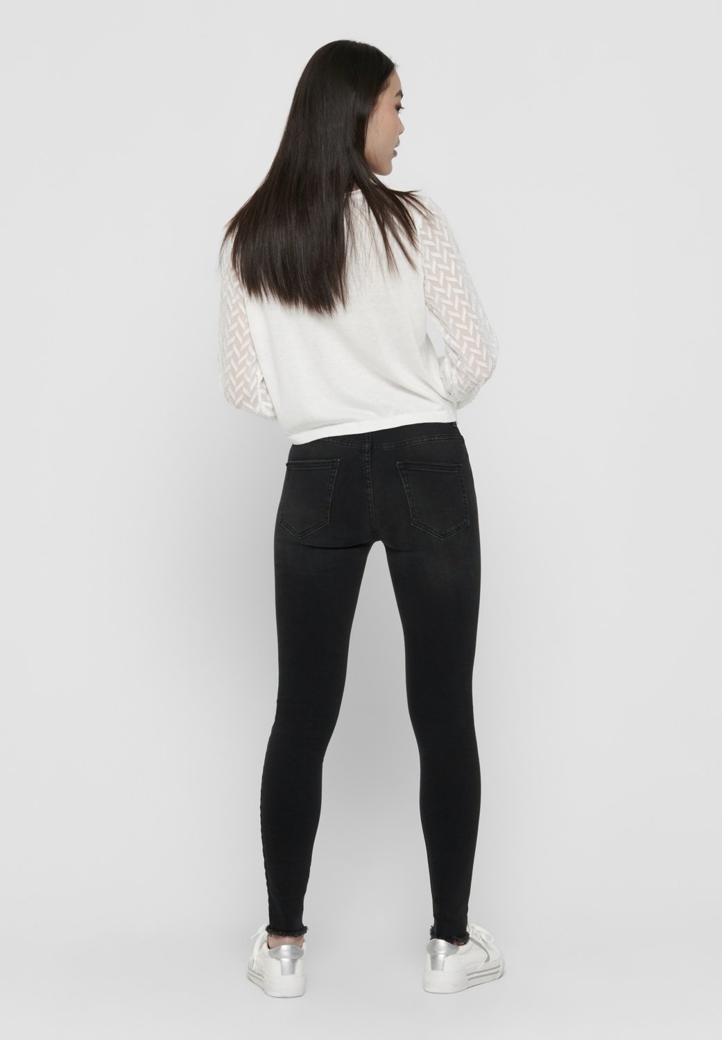 ONLY ONLBLUSH RAW - Jeans Skinny Fit - black denim/zwart denim/blackdenim -  Zalando.nl