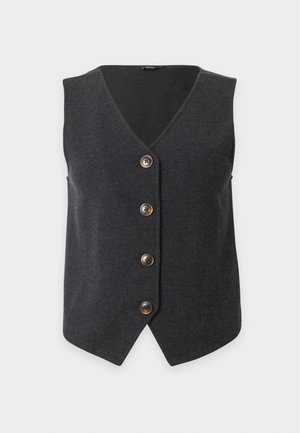 ONLY, ONLMATTY V NECK - Жилетка - dark grey melange