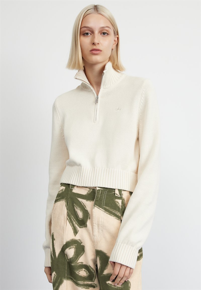 adidas Originals HALF ZIP - Strickpullover - white/wei - Zalando.ch