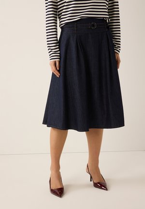 AUSGESTELLTER MIDI - A-Linien-Rock - denim