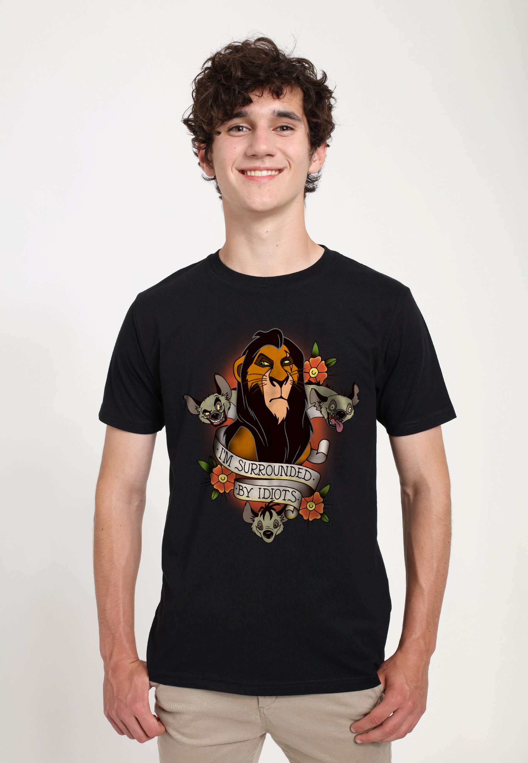Disney LION KING SURROUNDED T-shirt con stampa black/nero