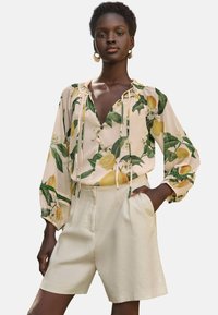 Love & Roses - REGULAR FIT - PRINTED SHIRRED NOTCH NECK  - Blouse - lemon yellow Thumbnail Image 1