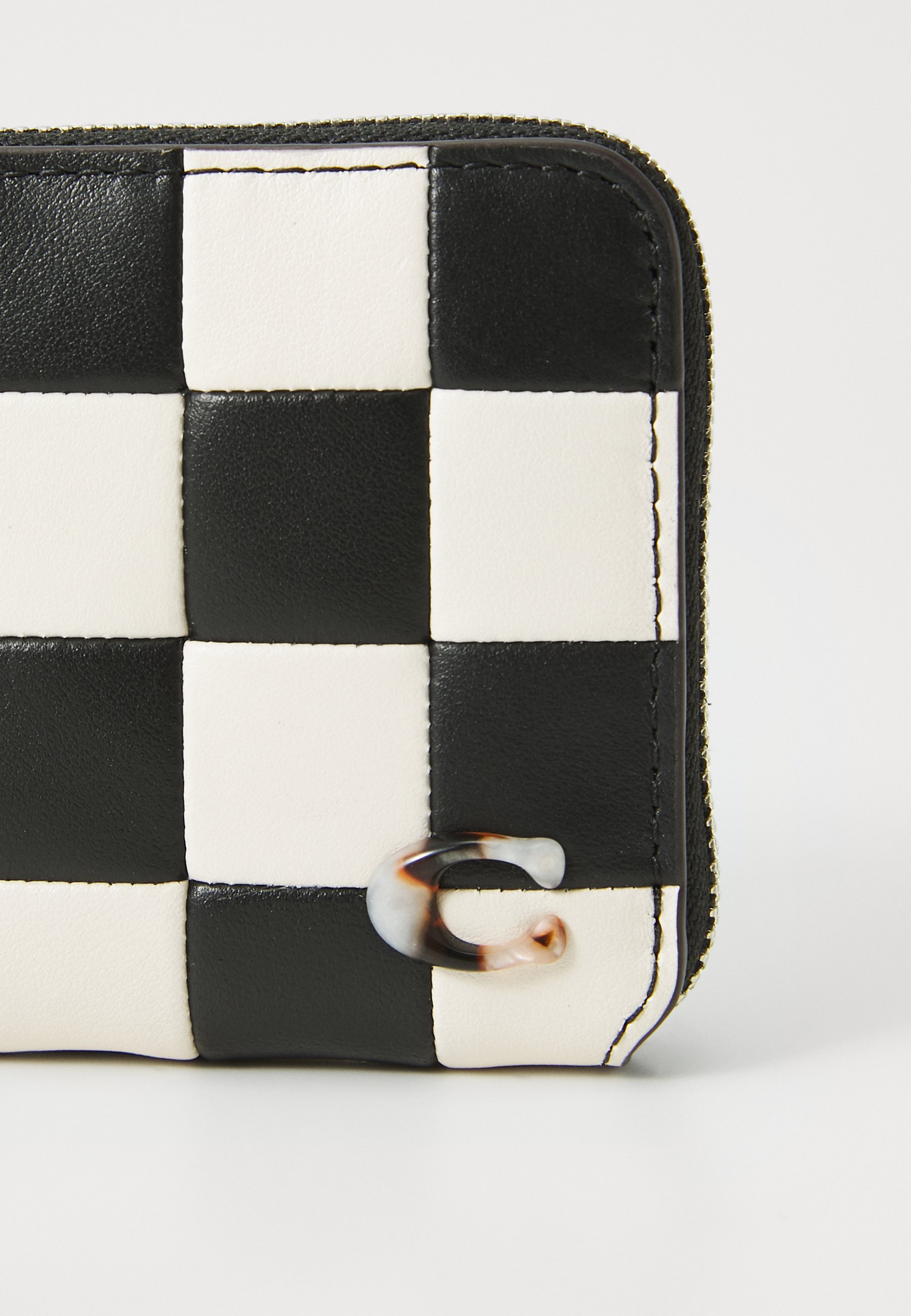 COACH COACHTOPIA UPCRAFTED CHECKERBOARD ZIP AROUND WALLET
