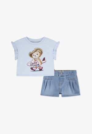 LVG SS PLEATED SET - Kratke hlače iz džinsa - country air