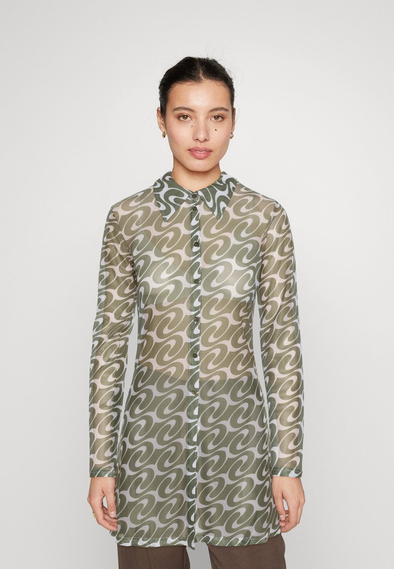 Résumé RYDER Buttondown blouse bronze green/multicoloured
