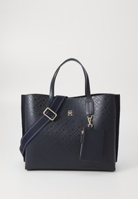 Tommy Hilfiger DISTINCT SATCHEL MONO SET - Håndtasker - blue
