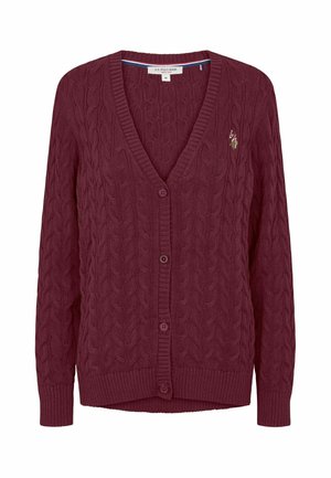 U.S. Polo Assn., UWLIBBI V-NECK - Strickjacke - tawny port