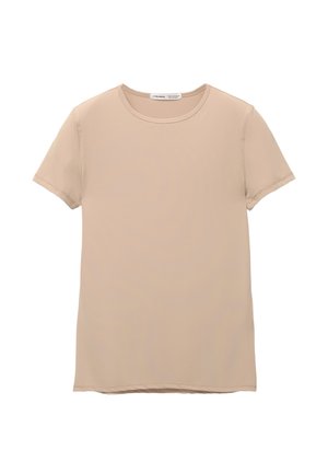 PULL&BEAR SHORT SLEEVE  - T-shirt basic - beige