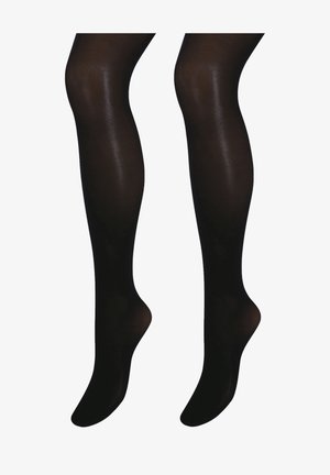 TWO PACK - Nogavice nad koleni - black
