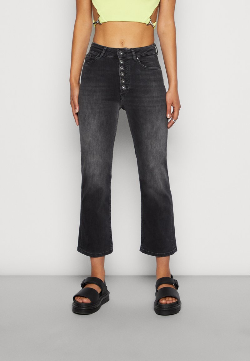 ONLY ONLEVELINA HIGH WAIST ANKLE - Jeans Skinny Fit - washed black
