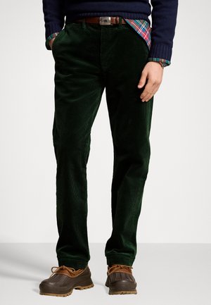 STRETCH STRAIGHT FIT CORDUROY TROUSER - Pantalon classique - college green
