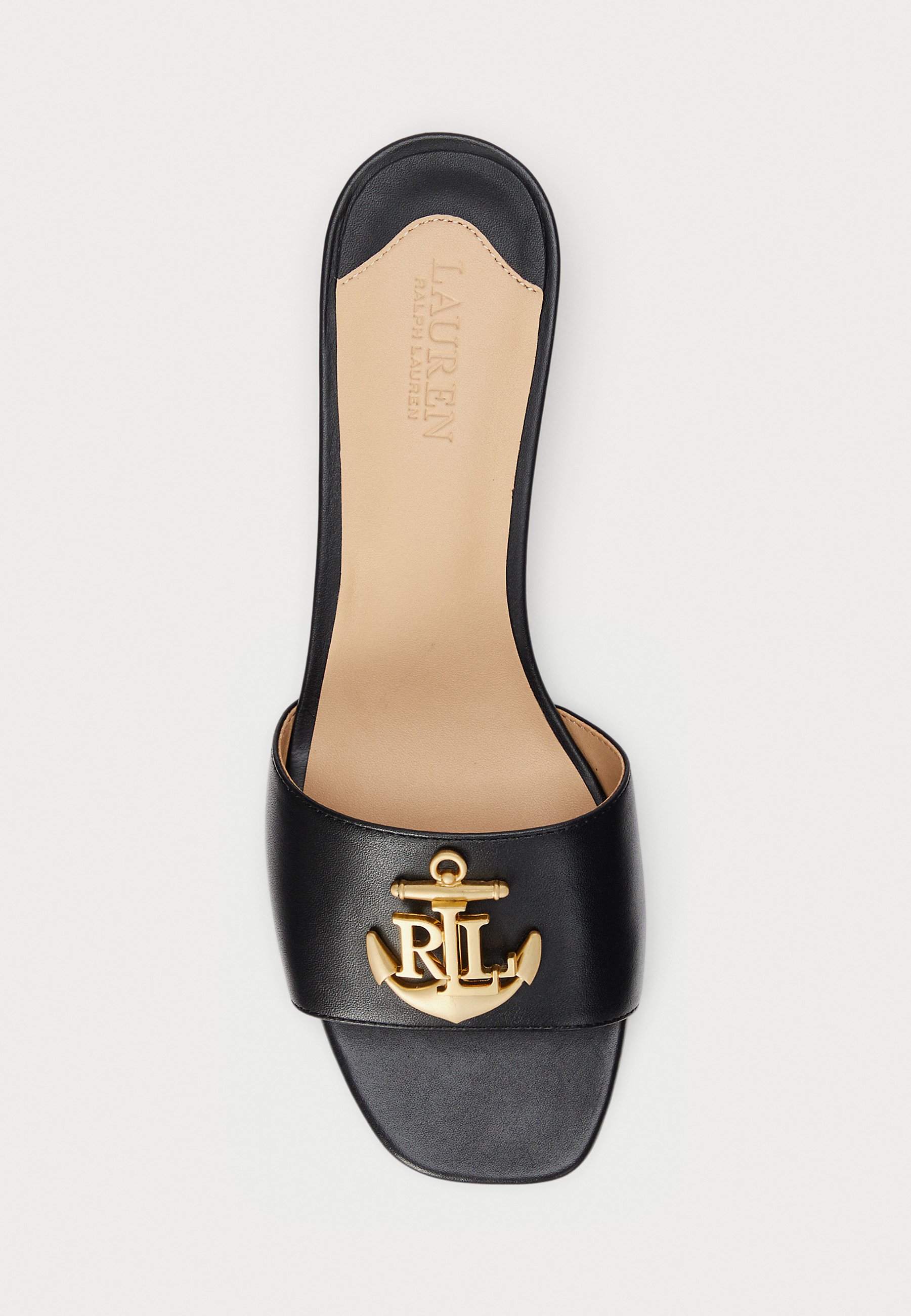 Lauren Ralph Lauren ANCHOR LOGO NAPPA LEATHER SANDAL - Mules