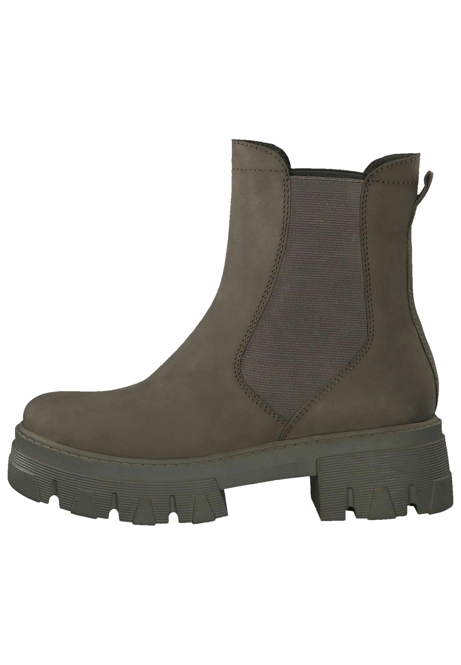 Bottines Chelsea Marco Tozzi Femme - Cuir Souple - Talon Bloc 5,5 Cm - Tige Courte élégante