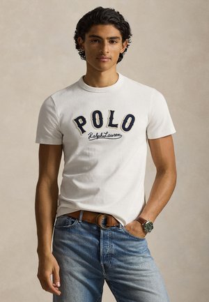 CUSTOM SLIM FIT WESTERN-LOGO T-SHIRT - Μπλουζάκι με στάμπα - deckwash white