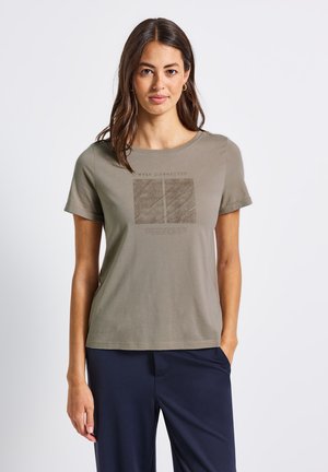 ARTWORK MIT TURN-UP - T-shirt print - beige