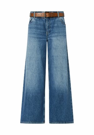 LIU JO, LIU JO FLARE JEANS WITH BELT - Wide Leg - blue denim