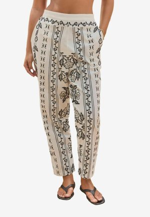 TALL FIT - EMBROIDERED  - Bukser - white black