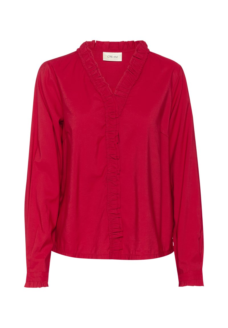 Cream Blouse rood