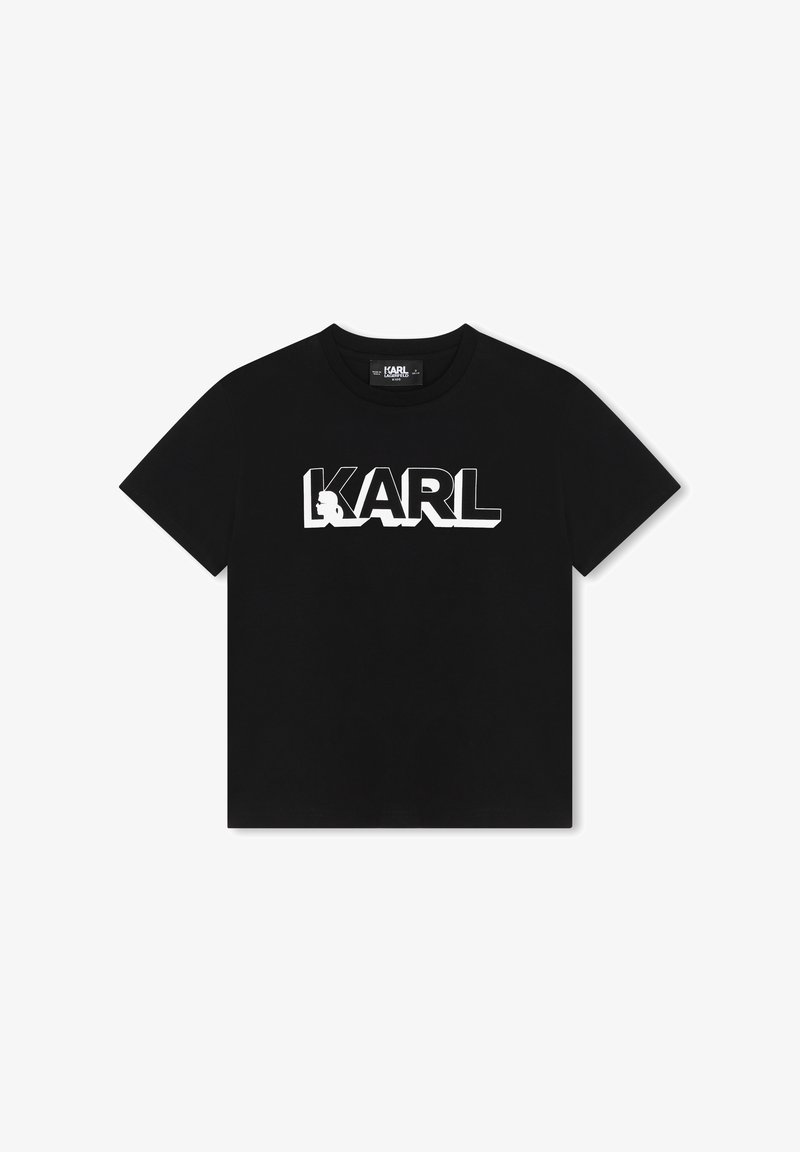 KARL LAGERFELD KIDS MANCHES COURTES - T-shirt imprimé - black