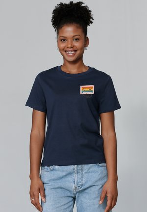 RAINBOW CASSETTE - Print T-shirt - french navy