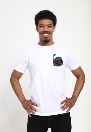 STAR WARS: CLASSIC BOBBA HEAD POCKET - Print T-shirt - white