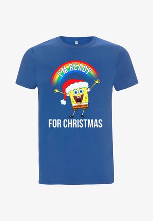 Henry Tiger SPONGEBOB SQUAREPANTS I'M READY FOR CHRISTMAS - T-Shirt print - bright blue