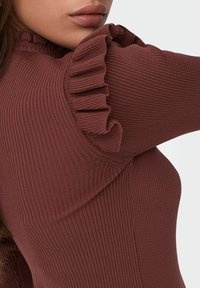 ONLY ONLSIA SALLY RUFFLE PULLOVER - Maglione - rose brown
