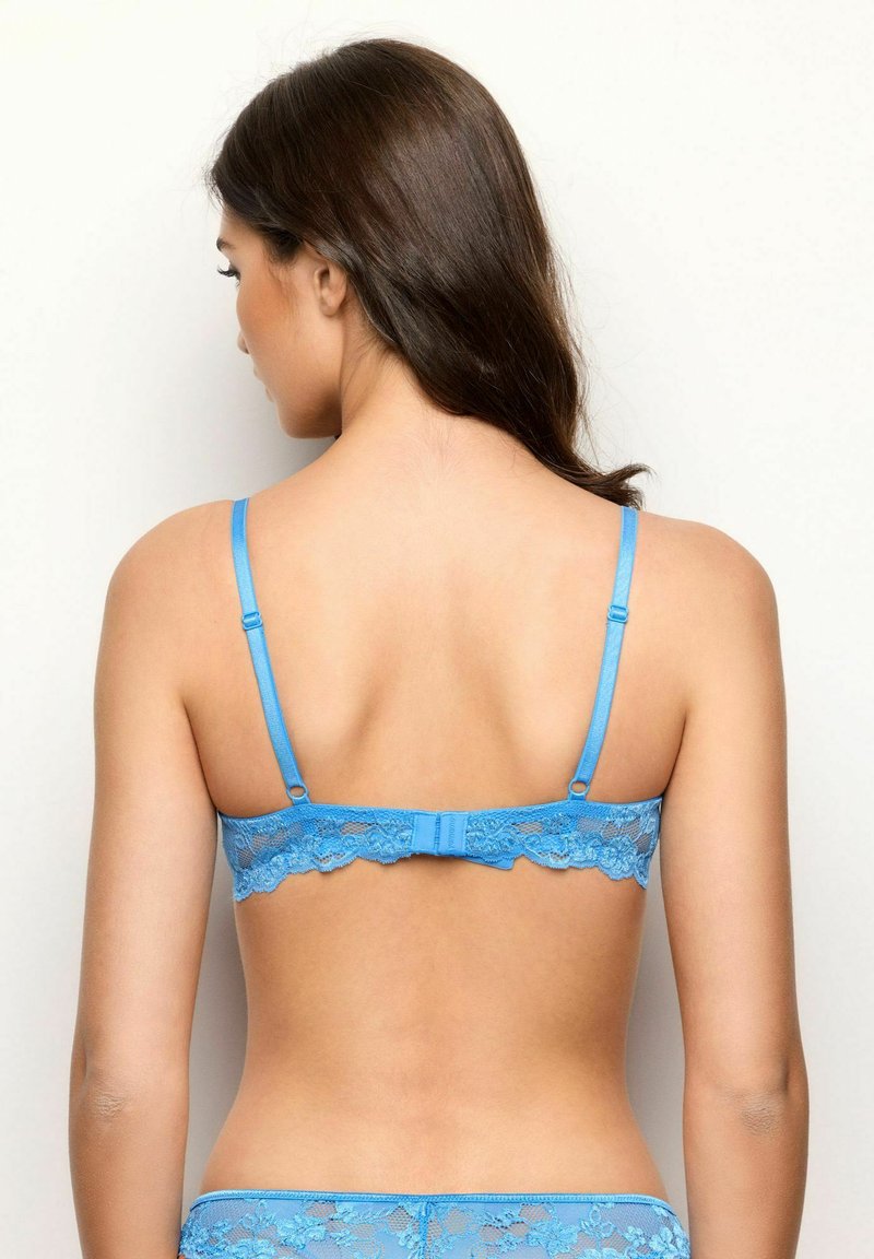 Soutien-Gorge Push-Up Yamamay 4B - Bonnet B - Motif Azulejos Bleu Et Ocre - Occasion Très Bon État