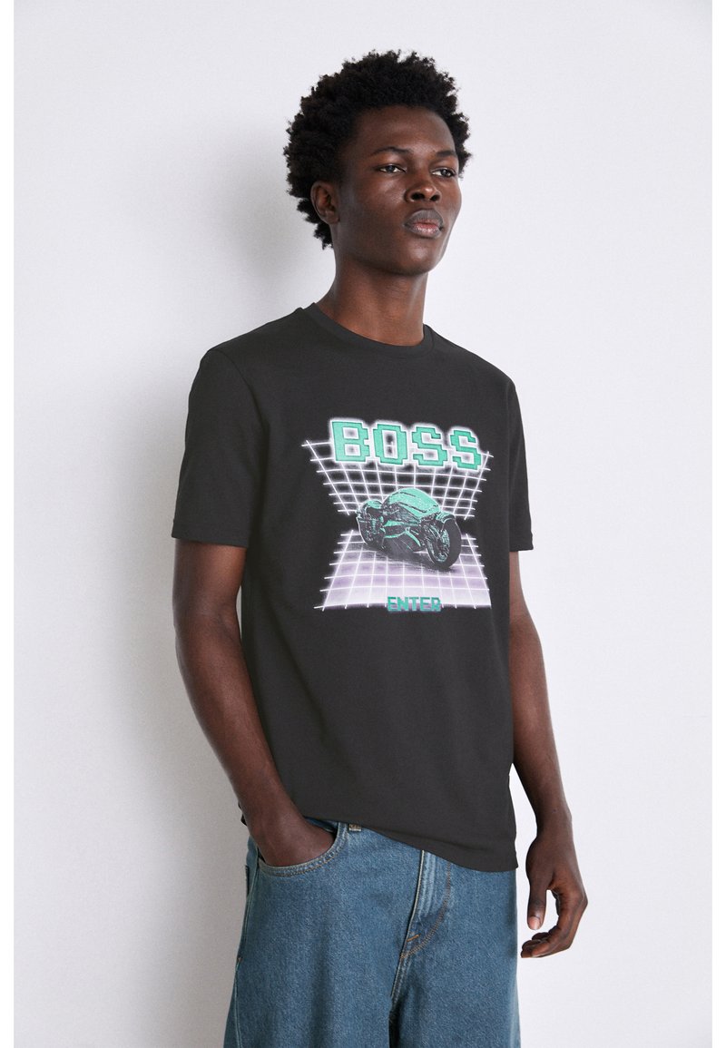 BOSS Men's Shirt Con Stampa Black main image 0