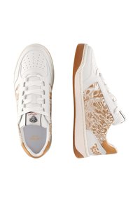 Ed Hardy ACE LOW - FLAMES - Sneaker low - white tan