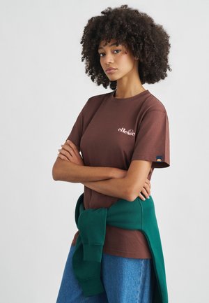 TORCETTI TEE - Μπλουζάκι με στάμπα - chocolate brown