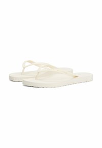 Tommy Hilfiger TEXTURED LOGO FLIP-FLOPS - Pool shoes - ivory petal