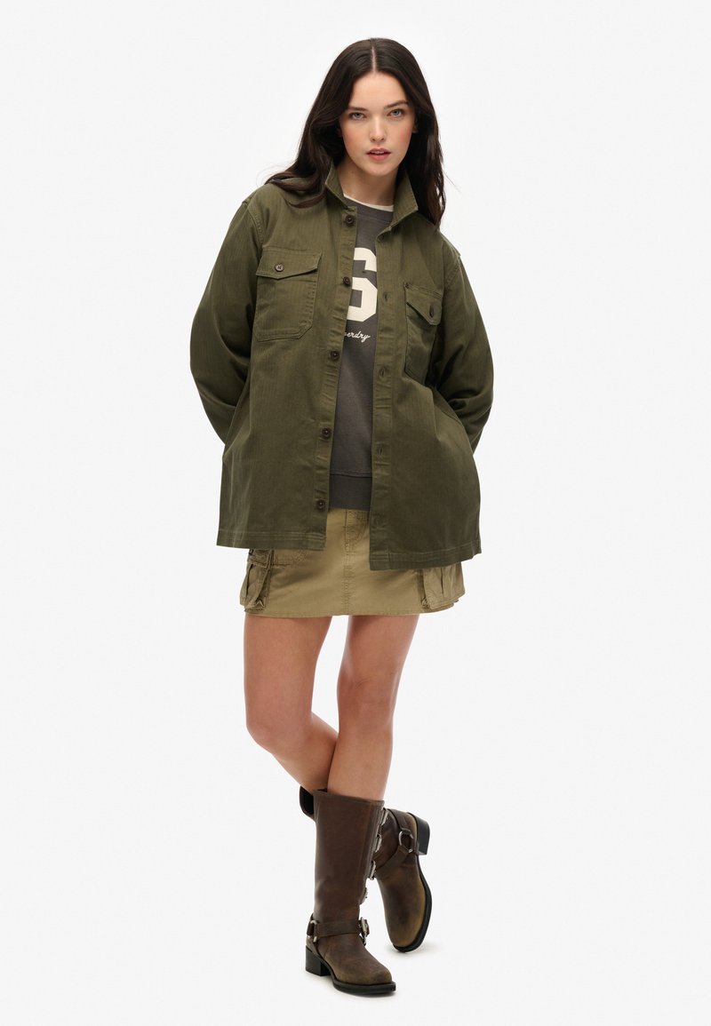 Superdry Co Chemisier olive khaki/kaki